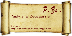 Puskás Zsuzsanna névjegykártya